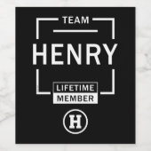 Étiquette Pour Bouteilles De Vin Nom Henry (Étiquettes simples)