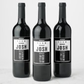 Étiquette Pour Bouteilles De Vin Nom Josh (Bouteilles)