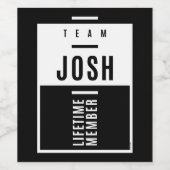 Étiquette Pour Bouteilles De Vin Nom Josh (Étiquettes simples)