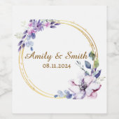 Étiquette Pour Bouteilles De Vin Nom personnalisé Élégant Moderne Mariage . (Étiquettes simples)