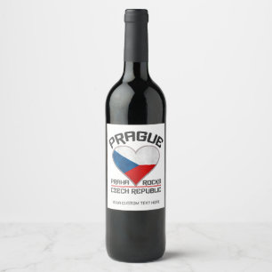Étiquette Pour Bouteilles De Vin Nom personnalisé PRAGUE