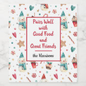 Étiquette Pour Bouteilles De Vin Nom sur Snowman Sweets Set de (6) (Étiquettes simples)