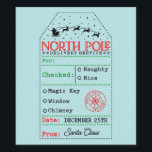 Étiquette Pour Bouteilles De Vin North Pole Express: Tag de livraison spéciale<br><div class="desc">Evoke the magic of the North Pole with our custom-designed delivery tag. Perfect for adding a whimsical touch to your holiday gifts, this tag is adorned with festive imagery and customizable elements. Whether it's for Santa's special deliveries or a unique touch to your own presents, our North Pole Delivery Tag...</div>
