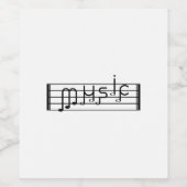Étiquette Pour Bouteilles De Vin Notes musicales (Étiquettes simples)