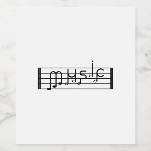 Étiquette Pour Bouteilles De Vin Notes musicales (Étiquettes simples)