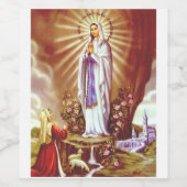Étiquette Pour Bouteilles De Vin Notre Dame de Lourdes (Étiquettes simples)