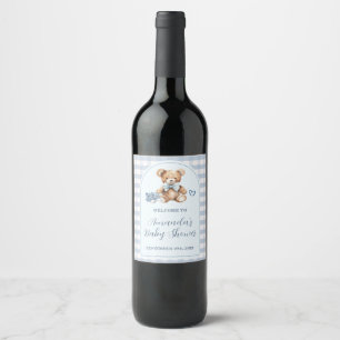 Étiquette Pour Bouteilles De Vin Nous pouvons à peine attendre Ourson Chaussures de