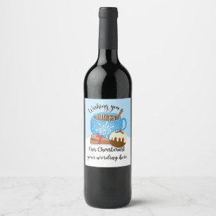 Étiquette Pour Bouteilles De Vin nous vous souhaitons une joie latente ce café de