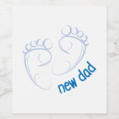 Étiquette Pour Bouteilles De Vin Nouveau père (Étiquettes simples)