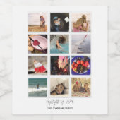 Étiquette Pour Bouteilles De Vin nouvel an | Faits saillants de 2016 | Étiquette de (Étiquettes simples)