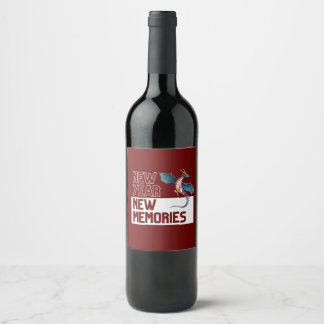 Étiquette Pour Bouteilles De Vin Nouvel An Nouveautés Dragon Cherry Red