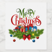 Étiquette Pour Bouteilles De Vin nouvelle année heureuse (Étiquettes simples)