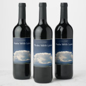 Étiquette Pour Bouteilles De Vin Nuage de Puffy blanc (Bouteilles)