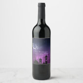 Étiquette Pour Bouteilles De Vin Nuits Arabes Marocaine Violet Lune Vin (Devant)