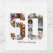 Étiquette Pour Bouteilles De Vin Numéro 50 Collage photo (Étiquettes simples)