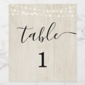 Étiquette Pour Bouteilles De Vin Numéro de table de la pièce de vin (Étiquettes simples)