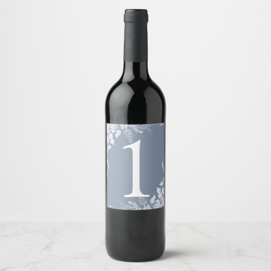 Étiquette Pour Bouteilles De Vin Numéro de table de l'étiquette de vin | Vignoble ( (Devant)