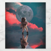 Étiquette Pour Bouteilles De Vin Ocean Moonwalk (Étiquettes simples)