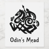 Étiquette Pour Bouteilles De Vin Odin's Mead (Étiquettes simples)