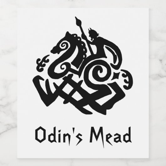 Étiquette Pour Bouteilles De Vin Odin's Mead (Étiquettes simples)