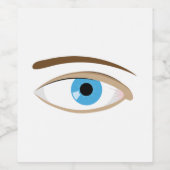 Étiquette Pour Bouteilles De Vin Oeil bleu (Étiquettes simples)