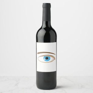 Étiquette Pour Bouteilles De Vin Oeil bleu