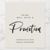 Étiquette Pour Bouteilles De Vin Offre d'emploi Promotion Félicitations Script Mode (Étiquettes simples)