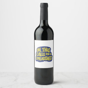 Étiquette Pour Bouteilles De Vin Oh Cela Demande Un Tableur