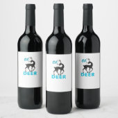 Étiquette Pour Bouteilles De Vin Oh Deer Minimal Design (Bouteilles)