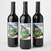 Étiquette Pour Bouteilles De Vin Oiseau comique de perroquet ivre (Bouteilles)