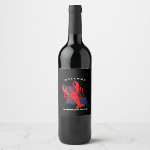 Étiquette Pour Bouteilles De Vin Oiseau de mer Louisiana nom personnalisé Woo