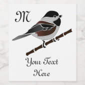 Étiquette Pour Bouteilles De Vin Oiseau de poulet à dos de châtaignier adorable (Étiquettes simples)