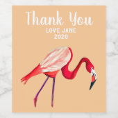 Étiquette Pour Bouteilles De Vin Oiseau d'oranger flamand (Étiquettes simples)