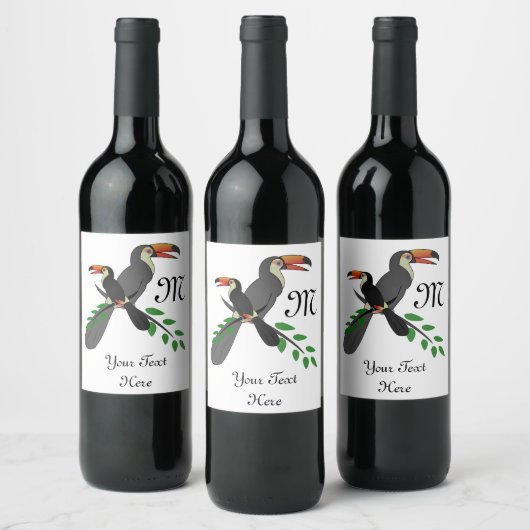 Étiquette Pour Bouteilles De Vin Oiseau tropical Toco Toucan (Bouteilles)