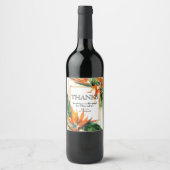 Étiquette Pour Bouteilles De Vin Oiseaux de Paradise Bliss (Devant)