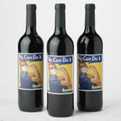 Étiquette Pour Bouteilles De Vin On Peut Le Faire ! Rosie le redémarrage de Riveter (Bouteilles)