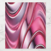 Étiquette Pour Bouteilles De Vin ondes vives violettes chromées roses (Étiquettes simples)