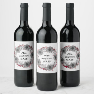 Étiquette Pour Bouteilles De Vin Onyx Black Velvet Chalkboard Grunge Vintage
