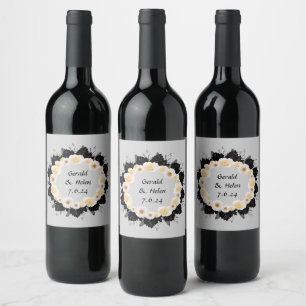 Étiquette Pour Bouteilles De Vin Onyx Black Velvet Chalkboard Grunge Vintage
