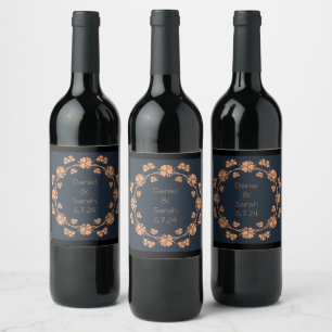 Étiquette Pour Bouteilles De Vin Onyx Black Velvet Chalkboard Grunge Vintage