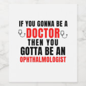 Étiquette Pour Bouteilles De Vin Ophthalmologue (Étiquettes simples)