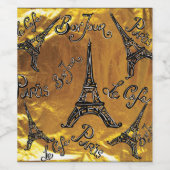 Étiquette Pour Bouteilles De Vin Or (Étiquettes simples)