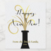 Étiquette Pour Bouteilles De Vin Or Majestic, Nouvel An (Étiquettes simples)