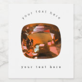 Étiquette Pour Bouteilles De Vin Orange Gem (Étiquettes simples)