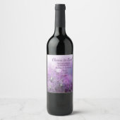 Étiquette Pour Bouteilles De Vin Orchidée violette encourage à aimer le Mariage (Devant)