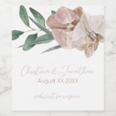 Étiquette Pour Bouteilles De Vin Orchidées aquarelles romantiques (Étiquettes simples)