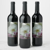 Étiquette Pour Bouteilles De Vin Orchidées blanches et violettes (Bouteilles)
