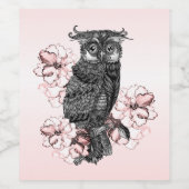 Étiquette Pour Bouteilles De Vin Orchidées roses (Étiquettes simples)