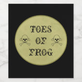 Étiquette Pour Bouteilles De Vin Orteils de grenouille Potion d'Halloween (Étiquettes simples)