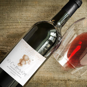 Étiquette Pour Bouteilles De Vin Ours & Abeille   Nous pouvons à peine attendre ! B